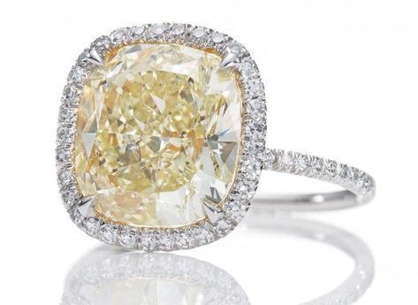 Harry Winston adds to the glamour of the 2012 Oscars | The Jewellery Editor Jupiter Jewelry, Harry Winston Diamond, Yellow Diamonds Engagement, Yellow Diamond Ring, Micro Pave Ring, Stunning Diamond Rings, Yellow Diamond Rings, Cushion Cut Engagement Ring, Harry Winston