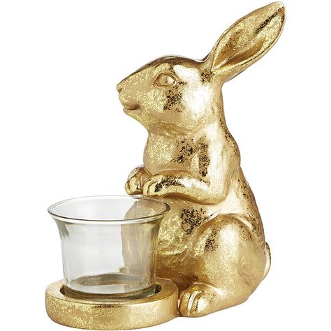 Bunny Home, Rabbit Home, Gold Rabbit, Easter Home Decor, Easter Lily, Easter Tablescapes, Animal Planters, Decor Candles, Bunny House