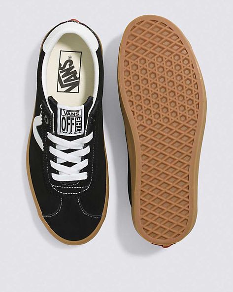 A Streamlined Shoe that Keeps the 90s Alive The Sport Low takes inspiration from Vans’ 90s heritage styles to create a unique retro aesthetic. From the standout “V” Sidestripe to the old school logo label, this low top shoe keeps the vintage vibes coming. Retro low-top style Updated proportions with a lower profile Lace-up closure Suede uppers with leather accents Heritage “V” sidestripes Old school logo label Single-wrap sidewalls Supportive padded collars Signature rubber waffle outsoles Vans Sport Low, Old School Logo, Vans Sk8 Low, Plaid Stockings, Vans Old School, Rare Vans, Vans Logo, Low Top Shoes, Platform Mary Janes