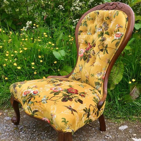 Reupholster Antique Chair, Button Chair, Dining Chairs Reupholstered, Reupholstered Victorian Chair, Victorian Dining Chairs, Victorian Wingback Chair, Vintage Chairs Victorian Wingback Tufted Desk Chair, Double Piping, Victorian Pink Chair