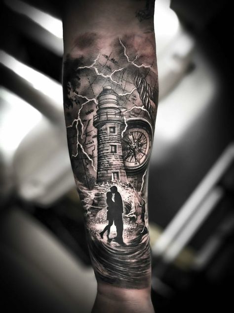 Tattoo Ideas Back, Lighthouse Tattoo, Tattoo Inspo, Daily Inspiration, Lighthouse, Tattoo Ideas