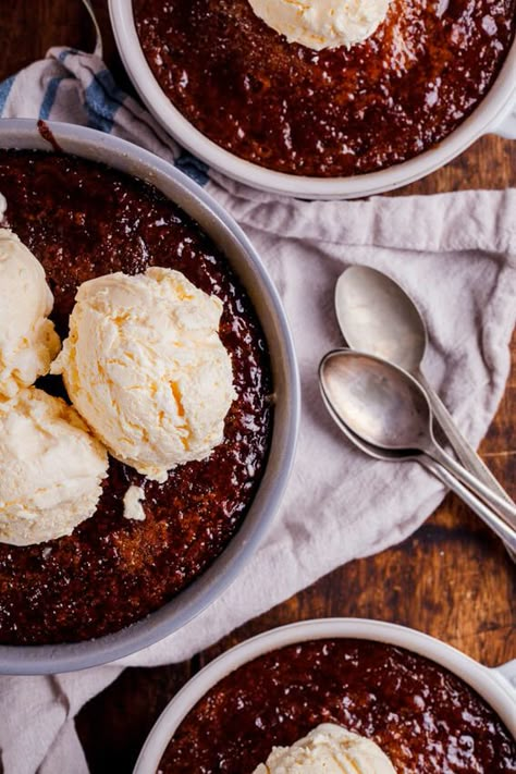 Syrupy baked malva pudding is a classic South African dessert usually served with vanilla custard but this frozen custard recipe elevates it to new heights. Click for recipe. simply-delicious-food.com South African Desserts, Hot Puddings, Pumpkin Fritters, Malva Pudding, Summer Pudding, Bunny Chow, African Dessert, Brother Printer, Warm Desserts