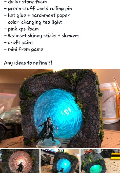 I need to make a stargate with this technique Dnd Display Shelf, Dungeons And Dragons Terrain Diy, Dnd Scenery Diy, D&d Props Diy, Dnd Board Diy, Dnd Buildings Diy, D&d Miniatures Diy, Diy Dungeons And Dragons Crafts, D&d Diy Crafts