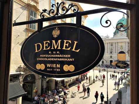 Demel Vienna sign Vienna Wallpaper, German Pastries, Another Day In Paradise, Sweet Cake, Tourist Trap, Food Places, Vienna Austria, Sweet Cakes, Germany Travel