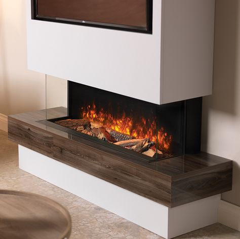 Electrical Fireplace Ideas, Dimplex Electric Stove, Tv Cabinate, Snug Ideas, Electric Stove Fireplace, Electric Fire Suites, Electric Fireplace Suites, House Basement, Floating Fireplace