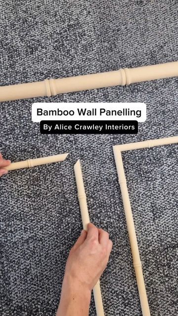 1920s Interior Design, Wood Mouldings, Bamboo Trellis, Bamboo Panels, Wall Paneling Diy, Green Interior Design, Trellis Wallpaper, Go Wallpaper, Bamboo Wall