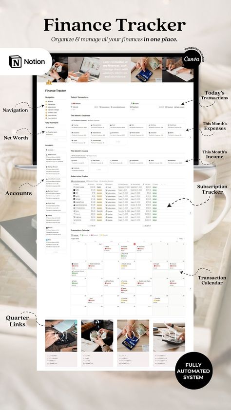 Free Digital Planner Templates Notion Hacks, Finance Tracker Template, Finance Tracker Notion, Expense Categories, Study Planner Free, Notion Tips, Productivity System, Multiple Accounts, Notion Cover