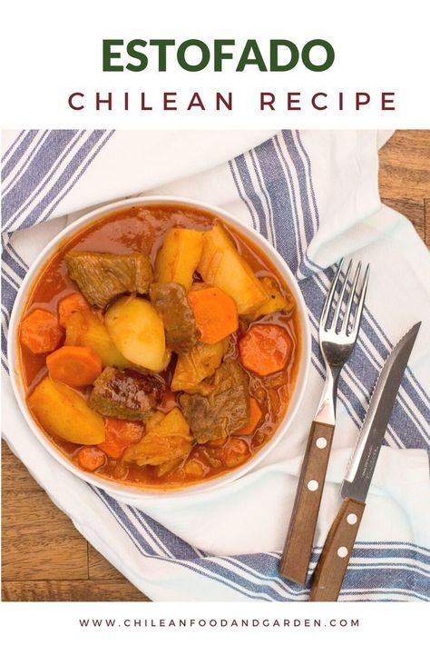 Chilean Estofado Beef Stew Chilean Soup Recipes, Easy Chilean Recipes, Chile Food, Chilean Food, South American Recipes, Chilean Recipes, Friends Recipes, Potatoes And Carrots, America Food