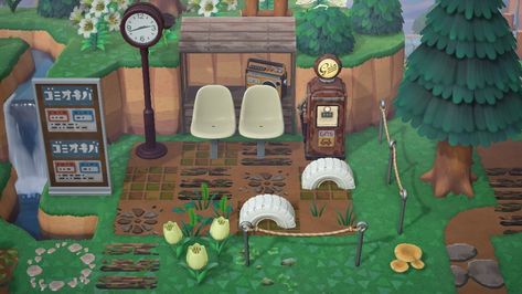 Acnh Bus Stop, Forest Plants, Acnh Inspo, Bus Stop, Animal Crossing, Forest, Plants, Animals, Quick Saves