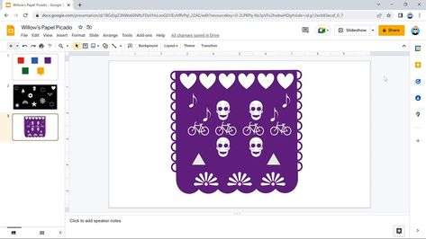 Lesson: How to Make Papel Picado- Applied Digital Skills Papel Picado Template, Digital Skills, Traditional Mexican, Mexican Folk Art, Google Slides, Folk Art, Slides, To Create, Create Your