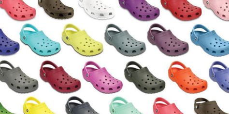 They can give you serious issues if you wear 'em long enough. Croc Colors, Crocs Colors, Cool Crocs, Classic Crocs, Quirky Design, Socks And Sandals, Womens Clogs, Crocs Shoes, Shoe Obsession