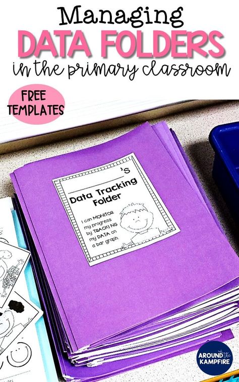 Data Notebooks First Grade, First Grade Data Binders, Student Folder Cover, Student Data Tracking Elementary, Student Data Folders, Student Data Binders, Data Folders, Student Data Tracking, Data Binders