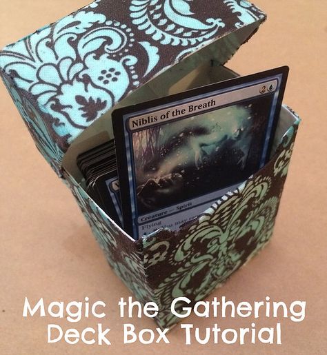 Magic the Gathering Deck Box Tutorial | SavvCraftyCute Magic The Gathering Deck Box Diy, Magic The Gathering Crafts Diy, Magic The Gathering Cricut, Diy Deck Box Cards, Mtg Crafts Diy, Magic The Gathering Crafts, Deck Box Diy, Mtg Crafts, Diy Card Box