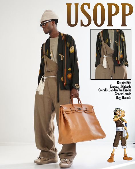 Wisdom Kaye on X: "High Fashion one piece 3/10 " / X Wisdom Kaye, Flashy Outfits, High Fashion Brands, One Piece Usopp, 168 Hours, Korean Fashion Grunge, Margiela Boots, Lanvin Bag, Streetwear Photoshoot