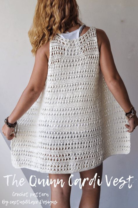 Crochet Open Sweater Vest, Crochet Vest Pattern Free Boho, Crochet Open Vest, Crochet Summer Vest, Crochet Long Vest, Boho Vest Crochet, Summer Vest Crochet, Vintage Crochet Vest, Crochet Vest Outfit