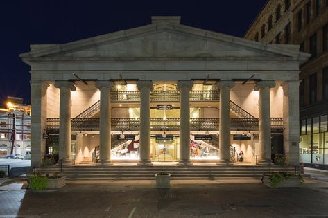 The Arcade Providence is 188 years old, but it's getting its second wind.   This classical Greek structure, which also happens to be America's oldest... Micro Apartment, Tiny Apartments, Micro House, Centre Commercial, Loft Living, Adaptive Reuse, Greek Revival, Tiny Apartment, Shopping Malls