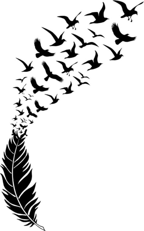 Bird Engraving, Tattoo Png, Watercolor Tattoo Ideas, Engraving Tattoo, Bird Tattoo, Feather Tattoo, Silhouette Art, Birds Flying, So Beautiful