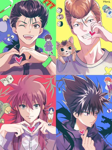 X Yu Yu Hakusho Characters, Yyh Wallpaper, Yu Yu Hakusho Kurama, Kurama Yu Yu Hakusho, Yoko Kurama, Yu Yu Hakusho Hiei, Ghost Fighter, Yu Yu Hakusho Anime, Yu Yu Hakusho