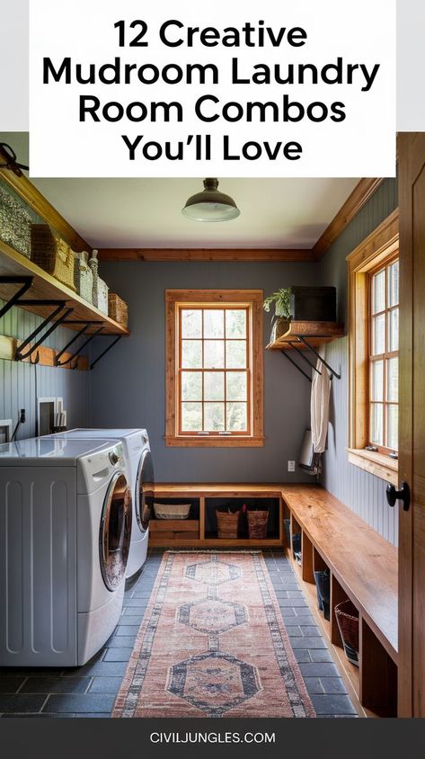 Discover 15 brilliant design ideas to transform your mudroom laundry room into a functional and stylish space. From maximizing storage options to clever organization tips, these ideas will help you create a space that is both practical and aesthetically pleasing. Whether you’re dealing with a small space or a large area, these solutions will improve your workflow and make your laundry routine more efficient. Laundry / Mud Room, Laundry Room With Coat Closet, Drop Zone And Laundry Room, Mudroom With Laundry Layout, Laundry Room With Exterior Door, Laundry In Mudroom, Mud And Laundry Room Combo, Farmhouse Mudroom Laundry Room Ideas, Mud Room Ideas Laundry