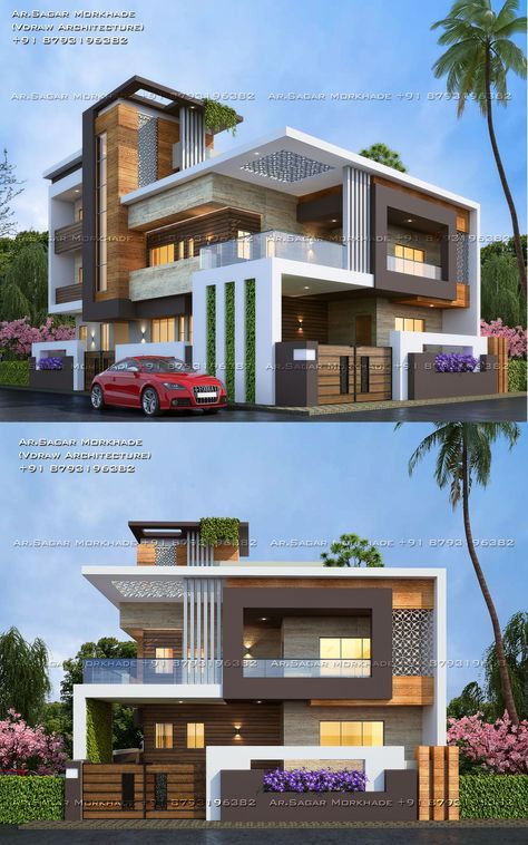 Flat Roof House Designs, Flat Roof House, 2 Storey House Design, Two Story House, Best Modern House Design, Bungalow Exterior, Small House Elevation Design, Small House Design Exterior, Kerala House Design