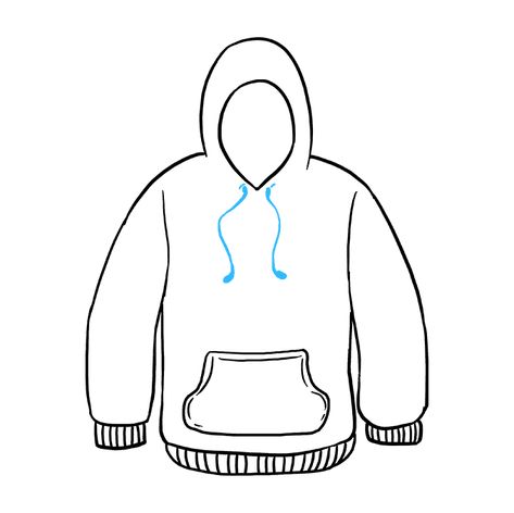 How to Draw a Hoodie | Easy Drawing Guides Back Of Hoodie Drawing, Simple Hoodie Drawing, How To Draw Hoodies Anime, Big Hoodie Drawing, Girl In Hoodie Drawing, How To Draw A Hoodie, Draw A Hoodie, Draw Hoodie, How To Draw Hoodies