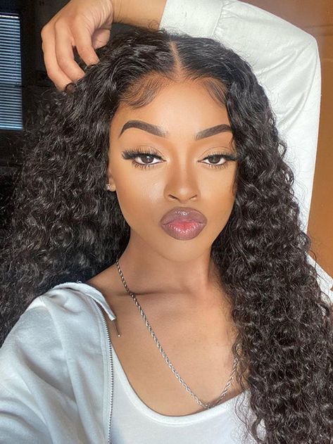 Bleached Knots Wear & Go Wigs Deep Wave Wig, Glueless Lace Front Wigs, Voluminous Curls, Wave Wig, Deep Wave Hairstyles, Beautiful Wigs, Human Hair Lace Wigs, Wig Making, Hair Wear