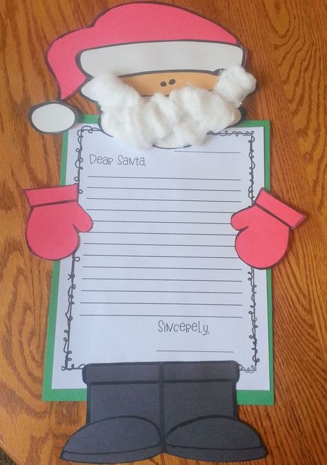 Christmas Santa Letter, Write A Letter To Santa, 2nd Christmas, Persuasive Letter, Santa Claus Crafts, A Letter To Santa, Santa Writing, Holiday Writing, Teaching Holidays