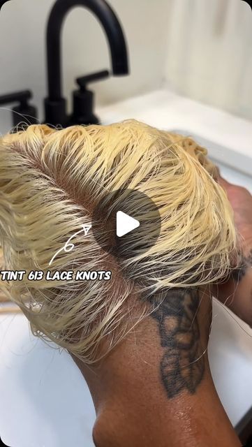 Tai Colón on Instagram: "Watch me tint 613 knots to match my skin tone better. Blonde wigs are nice but I have them white knots! Im not sure who came up with this method but they ATE🤏🏽🔥 TikTok found this video super helpful🤗 So I hope it helps, follow my TikTok (GlamByTai) for more wig tips & tricks! ❤️❤️ 
•
PRODUCTS:
@kisscolorsandcare honey brown
Shimmer Lights Purple Shampoo 
•
#613 #blonde #613hair #blondehair #613wig #blondewigs #lacewig #explore" Ginger Blonde Hair On Black Women, 613 Toned Wig, Dark Skin With Blonde Hair, Blonde Hair Brown Skin, Blonde Hair Dark Skin, Brown Skin Blonde Hair, Wig Tips, Blonde Wigs, 613 Blonde