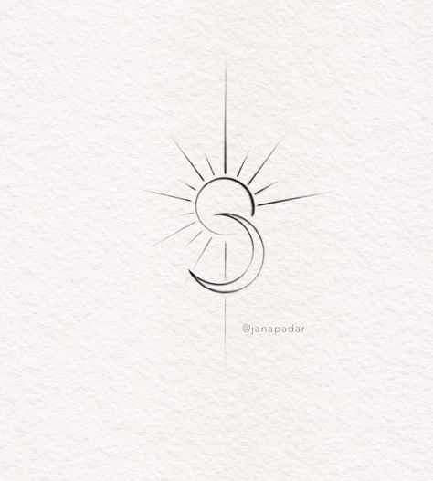 Luna Eclipse Tattoo, Dainty Sun And Moon Tattoo, Fine Line Sun And Moon Tattoo, Moon And Sun Drawing, Sole Tattoo, Partner Tattoo, Eclipse Tattoo, Tattoo Sonne, Luna Tattoo