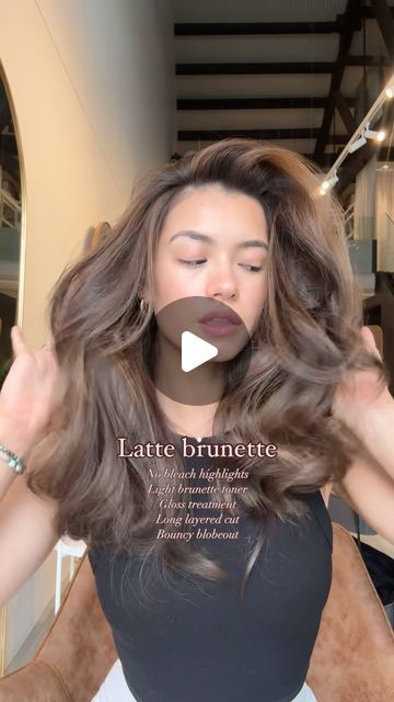 Laura Kim on Instagram: "Latte brunette highlights 🤎  No bleach highlights using @avedaaustralia ELC that gives hair a healthy brunette with soft dimension   . . @studiomuse_hairsalon  #hair #hairstyle #brunette #brownhair" Latte Brunette Highlights, No Bleach Brown Hair, Latte Brunette Balayage, Highlights No Bleach, No Bleach Highlights, Soft Brunette Hair, Latte Brunette, Bleach Brown Hair, Bleach Highlights