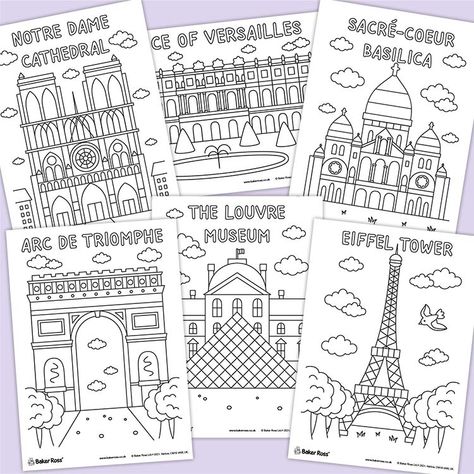 France Dot Marker Pages, French Coloring Pages, France Art Projects For Kids, Europe Crafts For Kids, Paris Crafts For Kids, Country Worksheet, Paris Craft, France Craft, History Printables