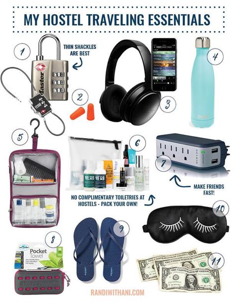 What to pack for a stay in a hostel. Packing hostel essentials for traveling! Things To Buy For Hostel, Hostel Essentials Packing Lists For Girls, Things To Carry To College Hostel, Hostel Essentials Packing Lists India, Hostel Essentials Packing Lists Indian, Hostel Packing List College India, Hostel Essentials Packing Lists, Hostel Essentials, Hostel Packing