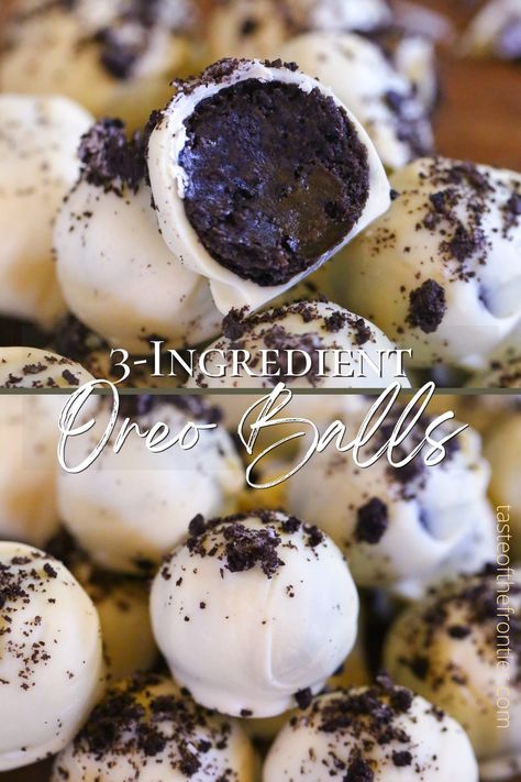 Oreo Balls - Oreo Truffles are an easy no-bake treat made with just 3 ingredients and can be decorated for any holiday. They taste SO GOOD! Cake Mix Donuts, Oreo Balls Recipe, Oreo Cake Pops, Oreo Truffles Recipe, Oreo Cookie Balls, Oreo Dirt, Best Chocolate Desserts, Dirt Cake, Oreo Balls