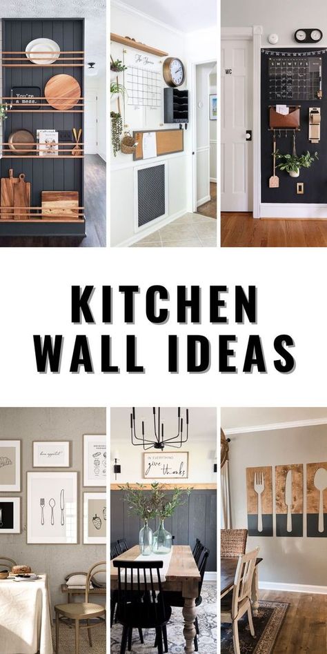 Reinvent your kitchen with wall ideas that are anything but ordinary. Opt for a half-painted look for a modern yet understated style. Combine this with rustic elements like farmhouse decor and unique accents to create a space that's both functional and visually appealing. Use colors and mirrors strategically to make even the smallest kitchen feel open and welcoming. It's all about balancing the bare with the decorated for a harmonious blend. Kitchen Modern Wall Decor, Aesthetic Kitchen Pantry, Above Kitchen Sink Wall Decor, Kitchen Wall Photo Ideas, Kitchen Accent Colors Ideas, Half Wall Kitchen Decor, Kitchen Dining Wall Ideas, Open Kitchen Wall Ideas, Small Kitchen Wall Ideas