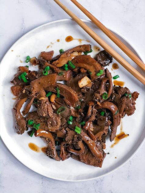 Filipino-Style Adobo Mushrooms — kiln + kitchen Beef And Mushroom Recipe, Adobo Filipino, Vegan Asian Recipes, Filipino Dish, Filipino Style, Vegan Asian, National Dish, Filipino Dishes, Crispy Tofu