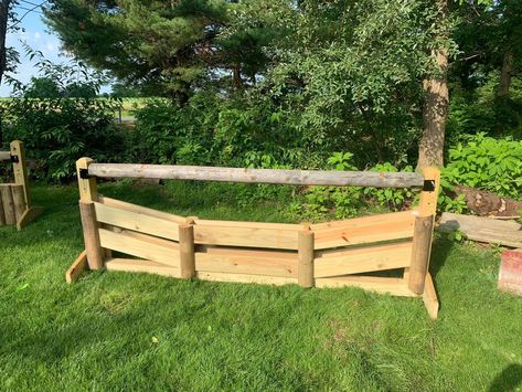 Homemade Horse Jumps, Xc Jumps, Cross Country Jumps, Horse Jumps, Course Ideas, Horse Exercises, Horse Ideas, Horse Things, Farm Projects