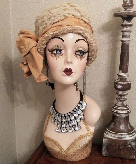 Styrofoam Heads, Hat Displays, Wedding Jewelry Photography, Styrofoam Crafts, Styrofoam Head, Mannequin Display, Head Vases, Mannequin Art, Vintage Mannequin