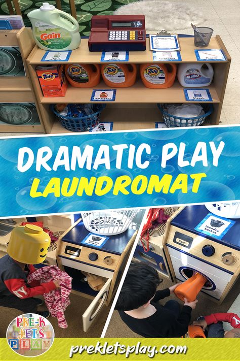 Laundry Dramatic Play, Preschool Clothes, Clothes Study, Creative Curriculum Preschool, Clothing Study, Play Printables, Dramatic Play Themes, Dramatic Play Printables, Preschool Play