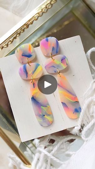 2K views · 81 reactions | Neon Lights Earrings 

Slivered of neon polymer clay in a matte translucent base. 

Dropping Friday September 27th 6pm pst
.
.
.
#shoppetalandposy #polymerclayearrings #howitsmade #clayearrings #vancouverjewelry #vancouverboutique #clayearrings #behindthescenes #neon #neonlights #neonrainbow #fallcollection #shopsmall | Petal & Posy | Kali J & LiTTiE · Yeah I Like It Light Earrings, Neon Rainbow, Clay Ideas, Neon Lights, Ceramic Clay, Fall Collections, Neon Lighting, Small Shop, Polymer Clay Earrings