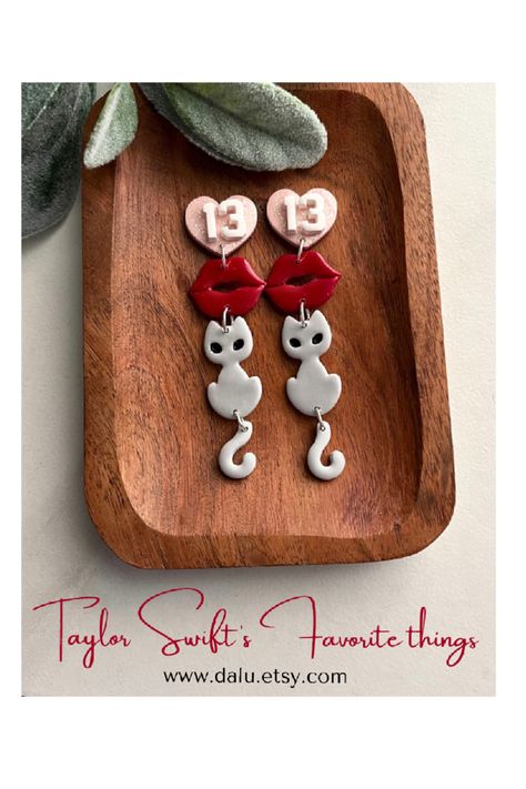 Love Taylor Swift? These are for you! Taylor Swift Polymer Clay, Taylor Swift Polymer Clay Earrings, Taylor Swift Clay Earrings, Taylor Swift Earrings, Earring Inspo, Bday Gifts, Soldering Jewelry, 11th Birthday, Bts Imagine