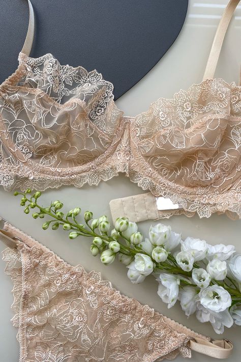 Premium Muse Nude Handmade Lingerie Set - Shop online – Angie's showroom Lingerie Shower Gift, Wedding Night Lingerie, Lingerie Outfit, Luxury Loungewear, Classic Lingerie, Lingerie Shower, Loungewear Luxury, The Muse, Lingerie Sets