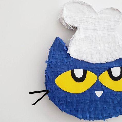 Mini Pete the Cat Pinata Pete The Cat Pinata, Pete The Cat Birthday Party Ideas, Pete The Cat Birthday Party, Pete The Cat Party, Pete The Cat Birthday, Cat Pinata, Cat Party Favors, Cat Party Decorations, Mini Pinatas