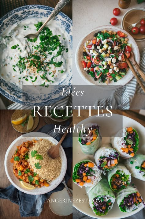 20 Idées recettes de repas healthy faciles et rapides Plat Healthy, Batch Cooking, Veggie Recipes, Diner, Nutrition, Healthy Recipes