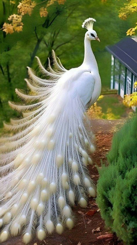 Peacock Images, Peacock Photos, Peacock Pictures, Matka Natura, Albino Animals, White Peacock, Peacock Painting, Most Beautiful Birds, Animale Rare