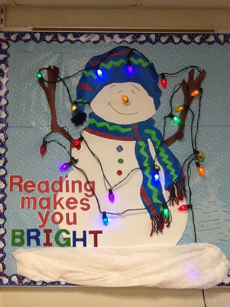 Winter Bulletin Boards and Classroom Ideas | MyClassroomIdeas.com Door Bulletin Boards, Winter Bulletin Board, Christmas Bulletin Boards, Winter Bulletin, Reading Bulletin Boards, Winter Bulletin Boards, Library Bulletin Boards, Library Boards, Christmas Bulletin