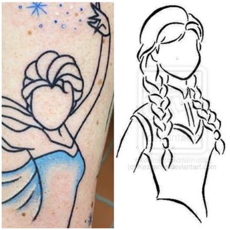 Elsa Tattoo, Frozen Tattoo, Musical Tattoos, Frozen Musical, Frozen Sisters, Sister Tattoo, Disney Frozen Elsa, Sister Tattoos, Frozen Elsa