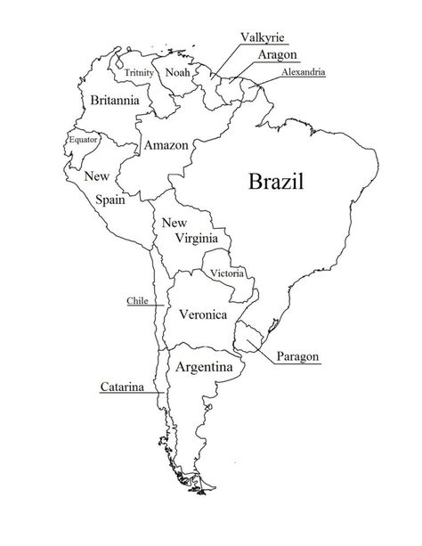 South America coloring page with country names. Maps Drawing, Brazil Drawing, Latin America Map, Map Quiz, South America Map, Map Worksheets, Border Templates, Map Outline, America Map