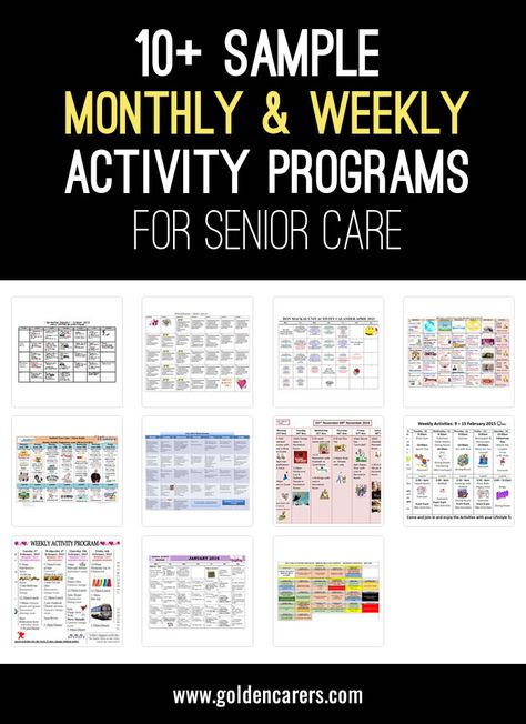 Sample monthly and weekly activity calendars for activity coordinators working… Activities For Elderly In Nursing Home Free Printable, Activities For Nursing Home Residents, Activity Calendar For Seniors, Activities Coordinator, Assisted Living Activities, Senior Citizen Activities, Memory Care Activities, Senior Living Activities, Nursing Home Activities