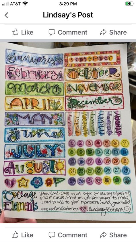 Lindsay Ostrom, Journal Templates, Journal Template, Sticker Paper, Bullet Journal, 10 Things, Art