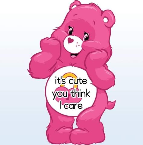 Care Bears Funny, Swear Bears, Bears Funny, Grumpy Care Bear, Hoodie Art, Care Bear Tattoos, Bear Quote, Care Bears Cousins, Cartoon Crazy